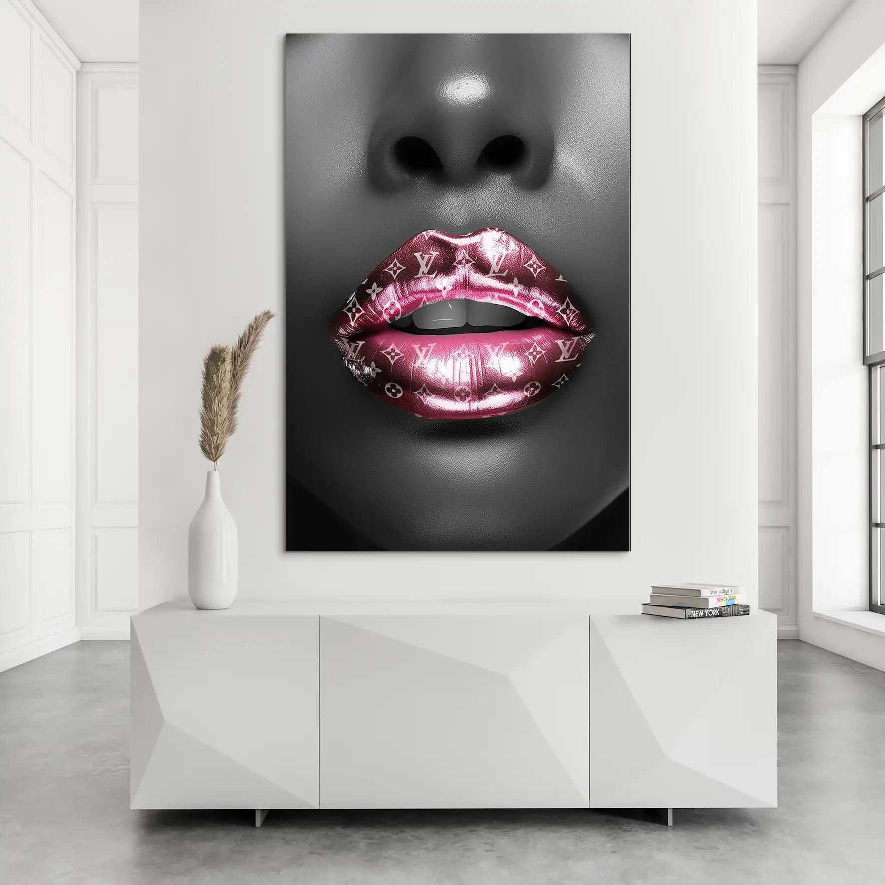 Silver Louis Lips AluDibond Bild INGALERIE