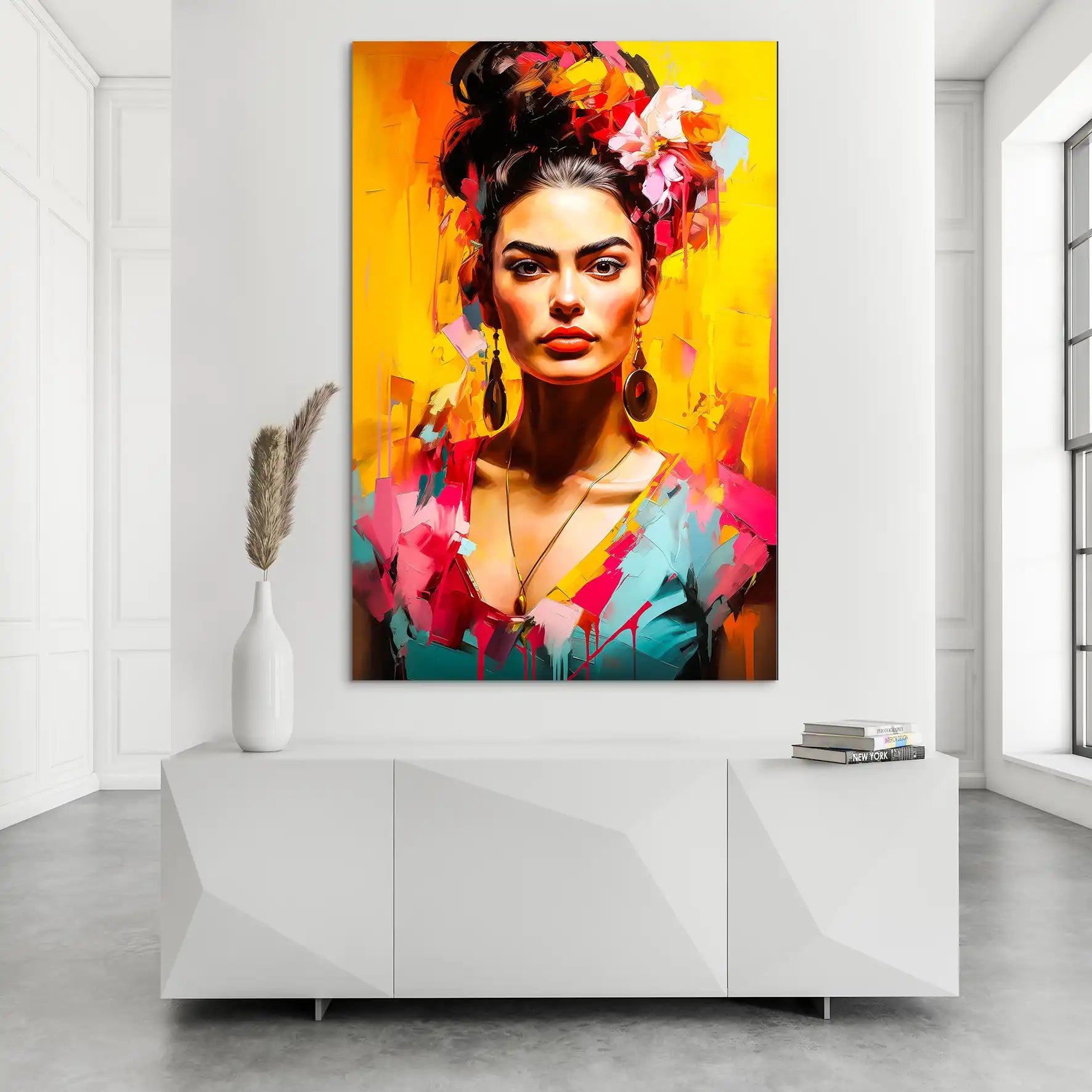 Frida Beauty Flower AluDibond Bild INGALERIE