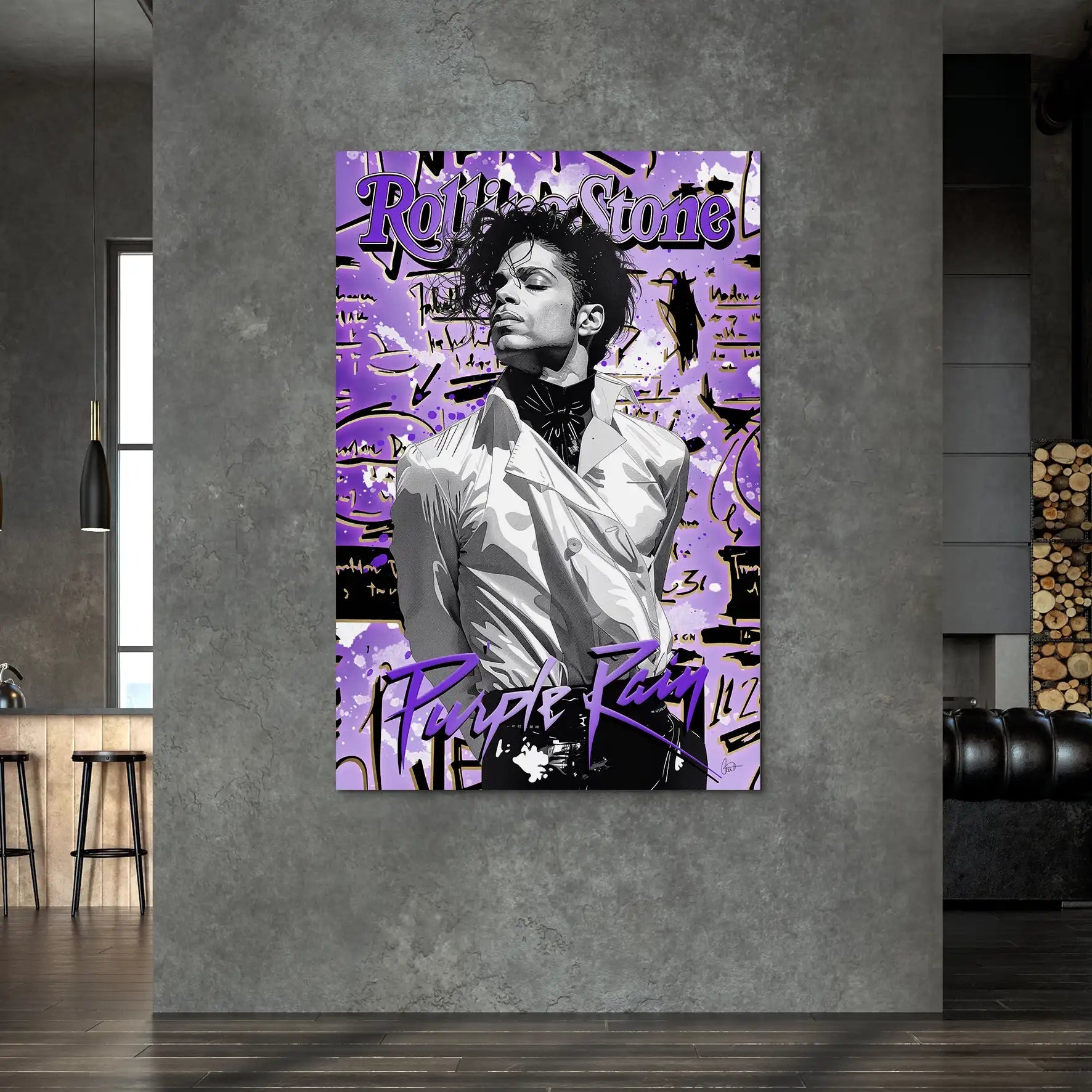 Purple Rain AluDibond Bild INGALERIE