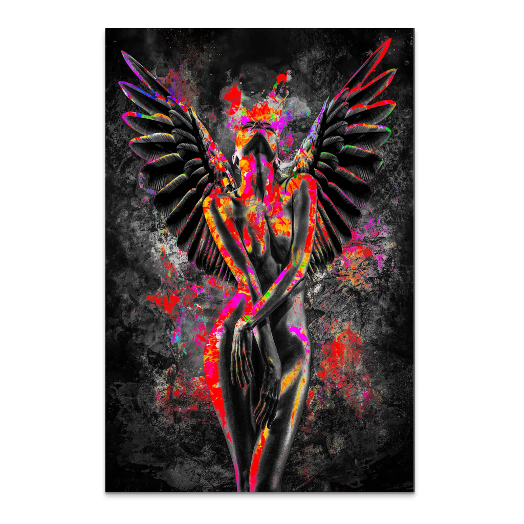 Pop Art Angel Abstrakt AluDibond Bild INGALERIE