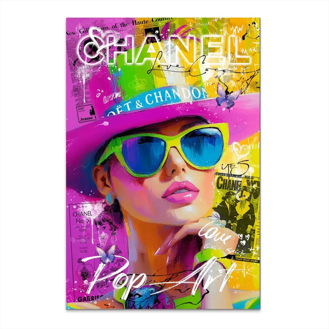 Chanel Pop Art Beauty Nr.4 AluDibond Bild INGALERIE