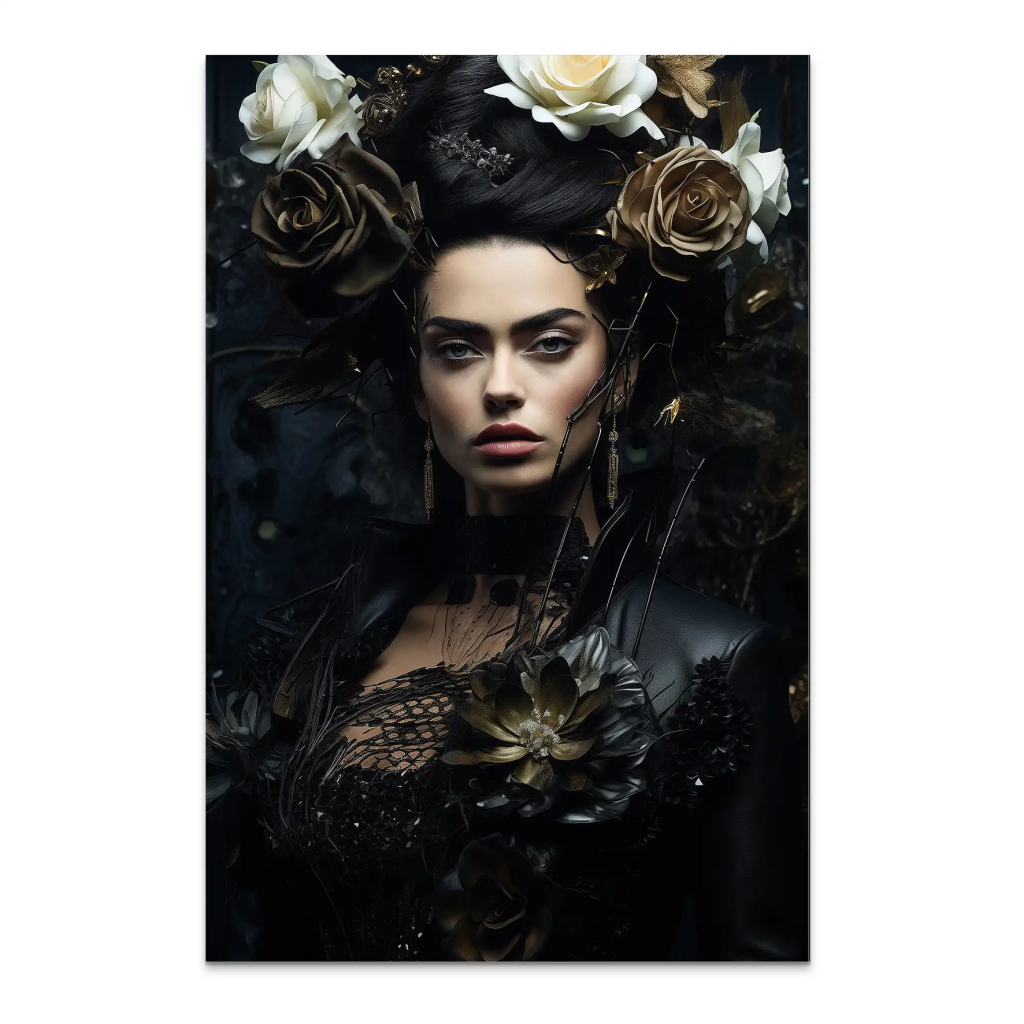 Frida Kahlo Dark Style AluDibond Bild INGALERIE