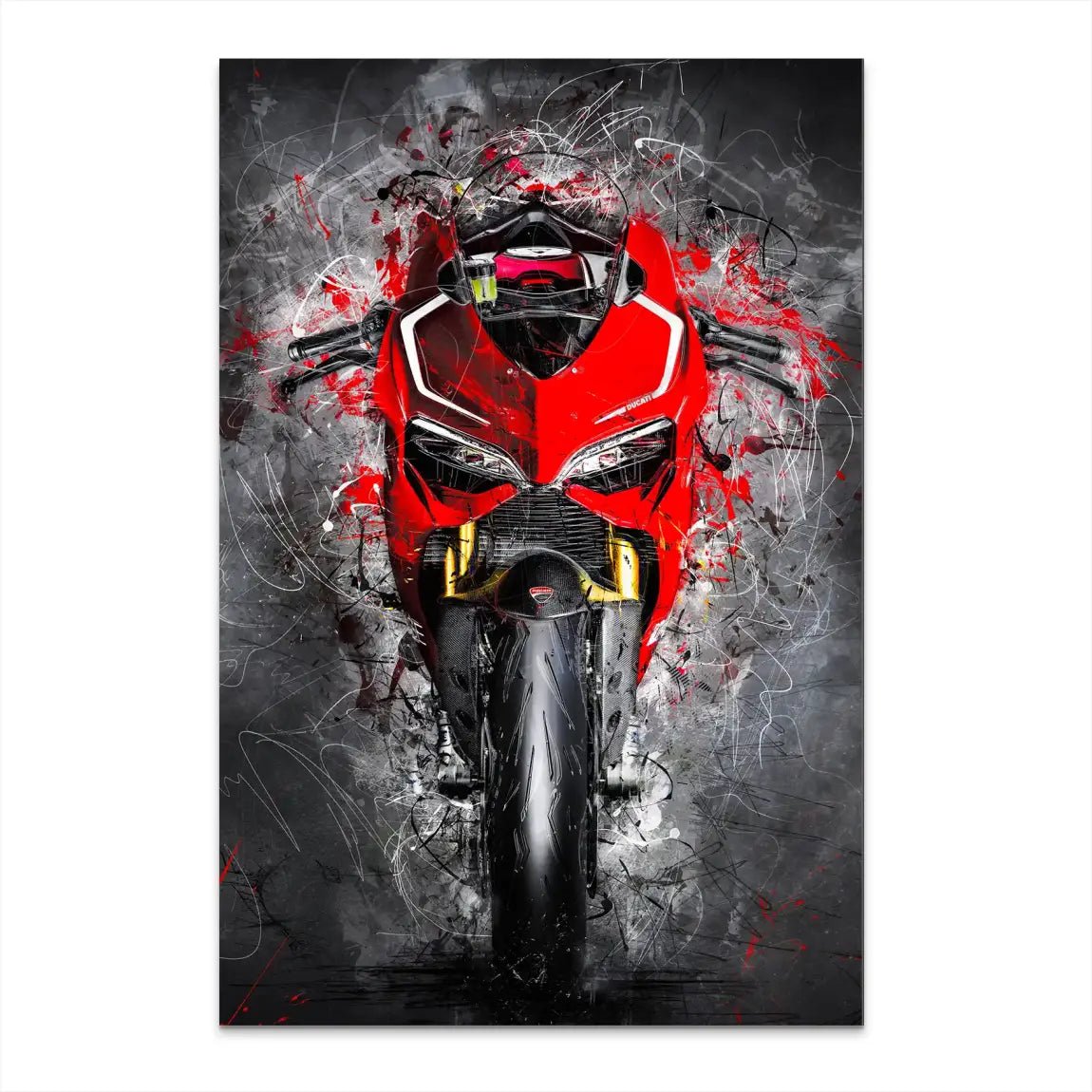 Ducati Panigale Abstrakt Nr.4 AluDibond Bild INGALERIE