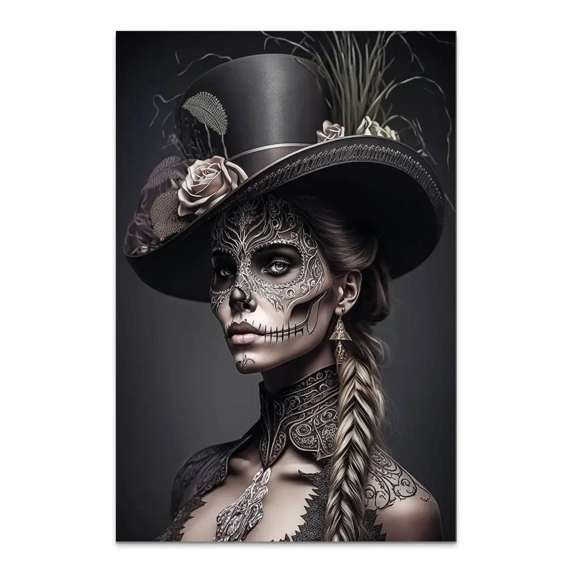 Velvet Noir La Catrina Alu Dibond Bild