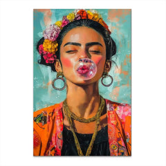 Frida Bubble Gum AluDibond Bild