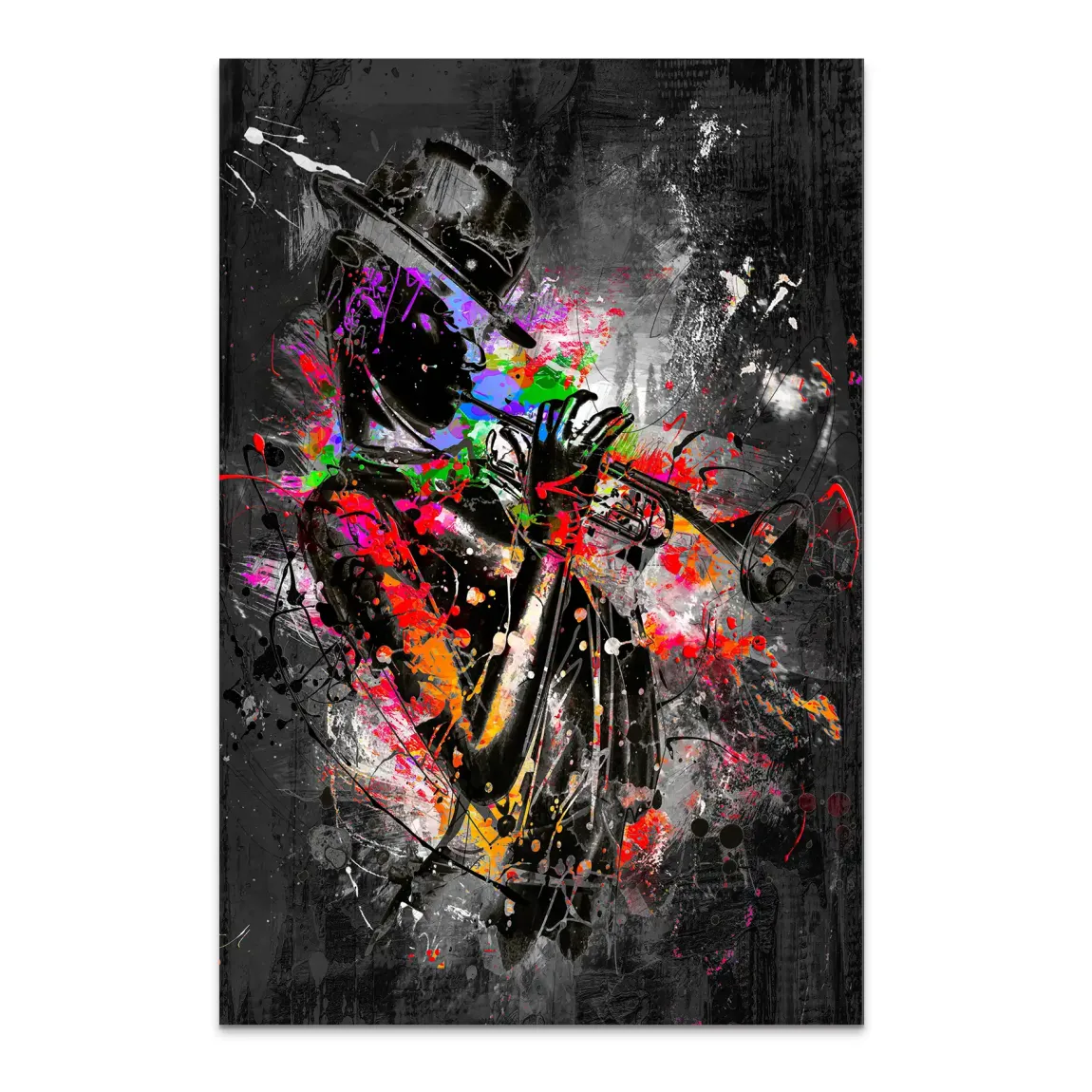 Color Jazz Trompete Alu Dibond Bild