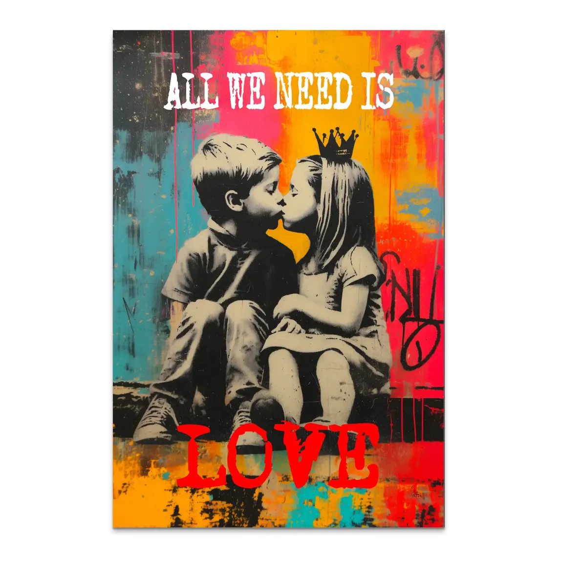 Need Love Art Alu Dibond Wandbild