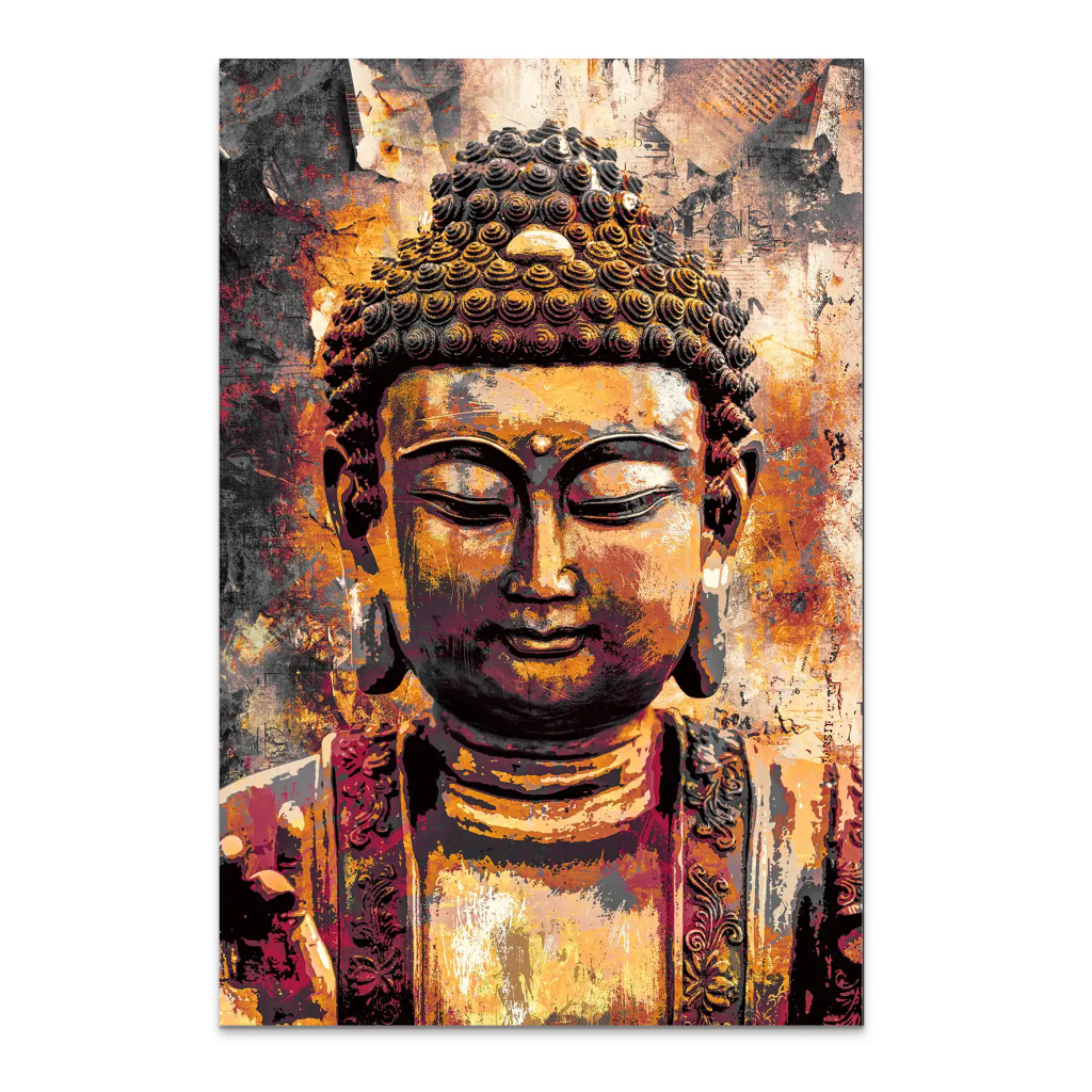 Buddha Vintage AluDibond Bild INGALERIE