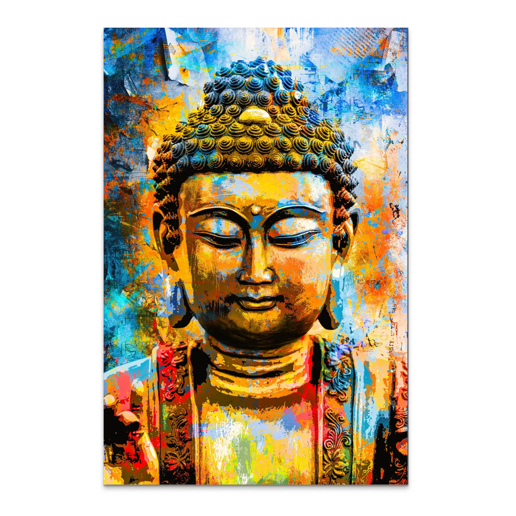 Buddha Color Style AluDibond Bild INGALERIE