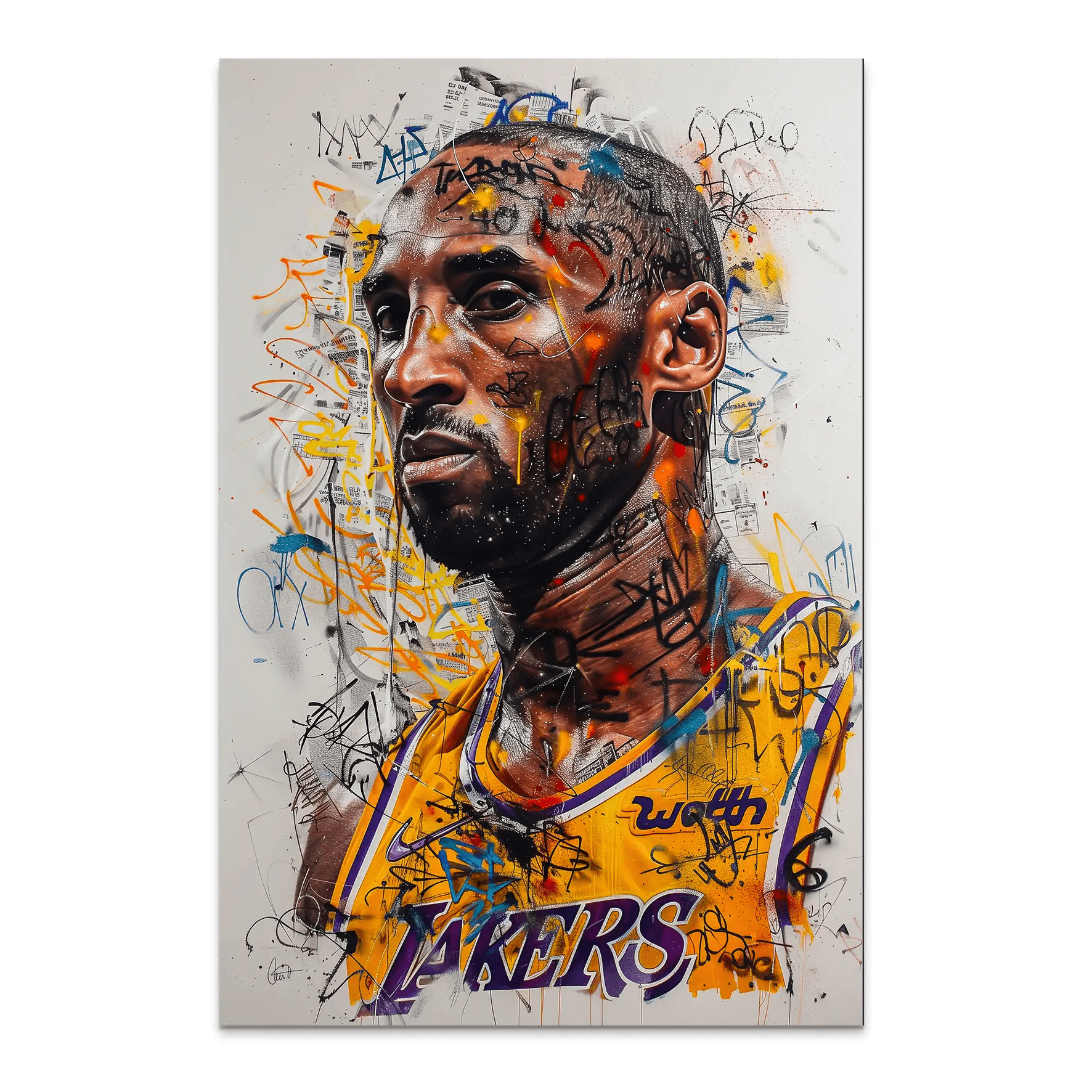 Kobe Basketball Street Art AluDibond Bild INGALERIE