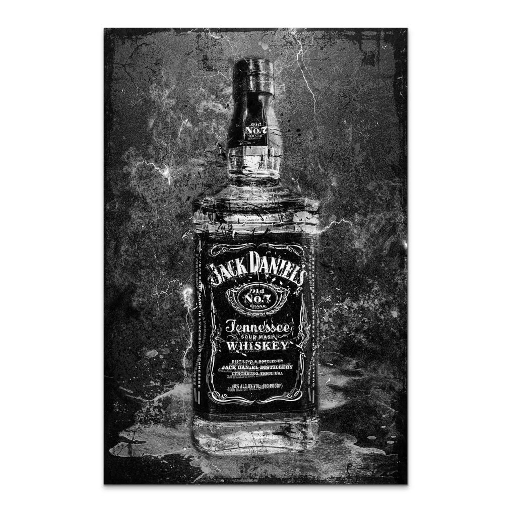 Jack Whisky Black Style AluDibond Bild INGALERIE
