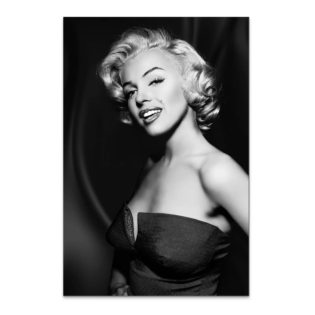 Marilyn Black and White AluDibond Bild INGALERIE