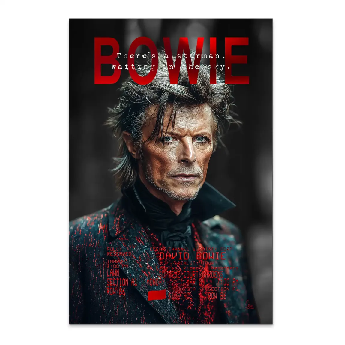 Bowie Starman Alu Dibond Bild