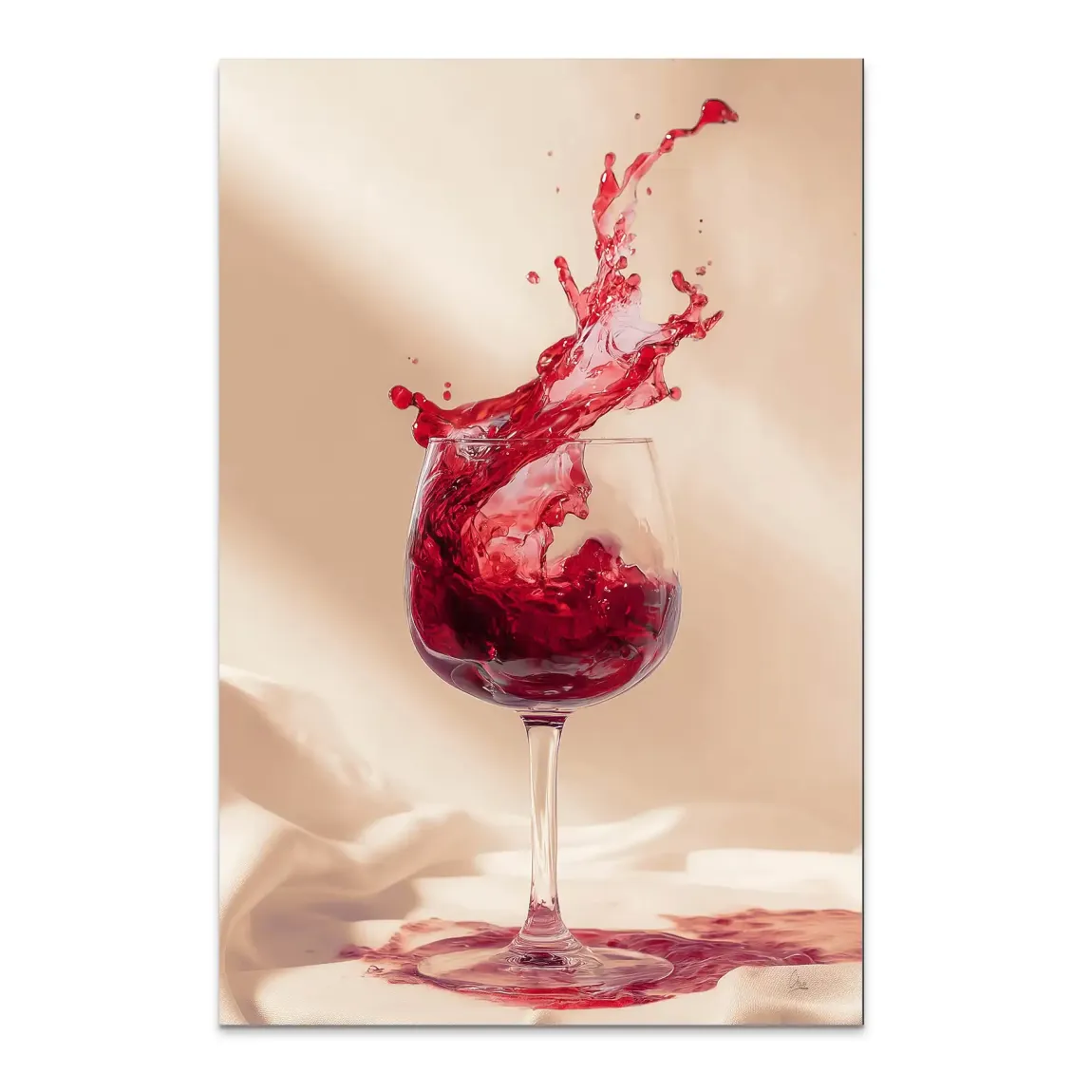 Ruby Splash Alu Dibond Bild
