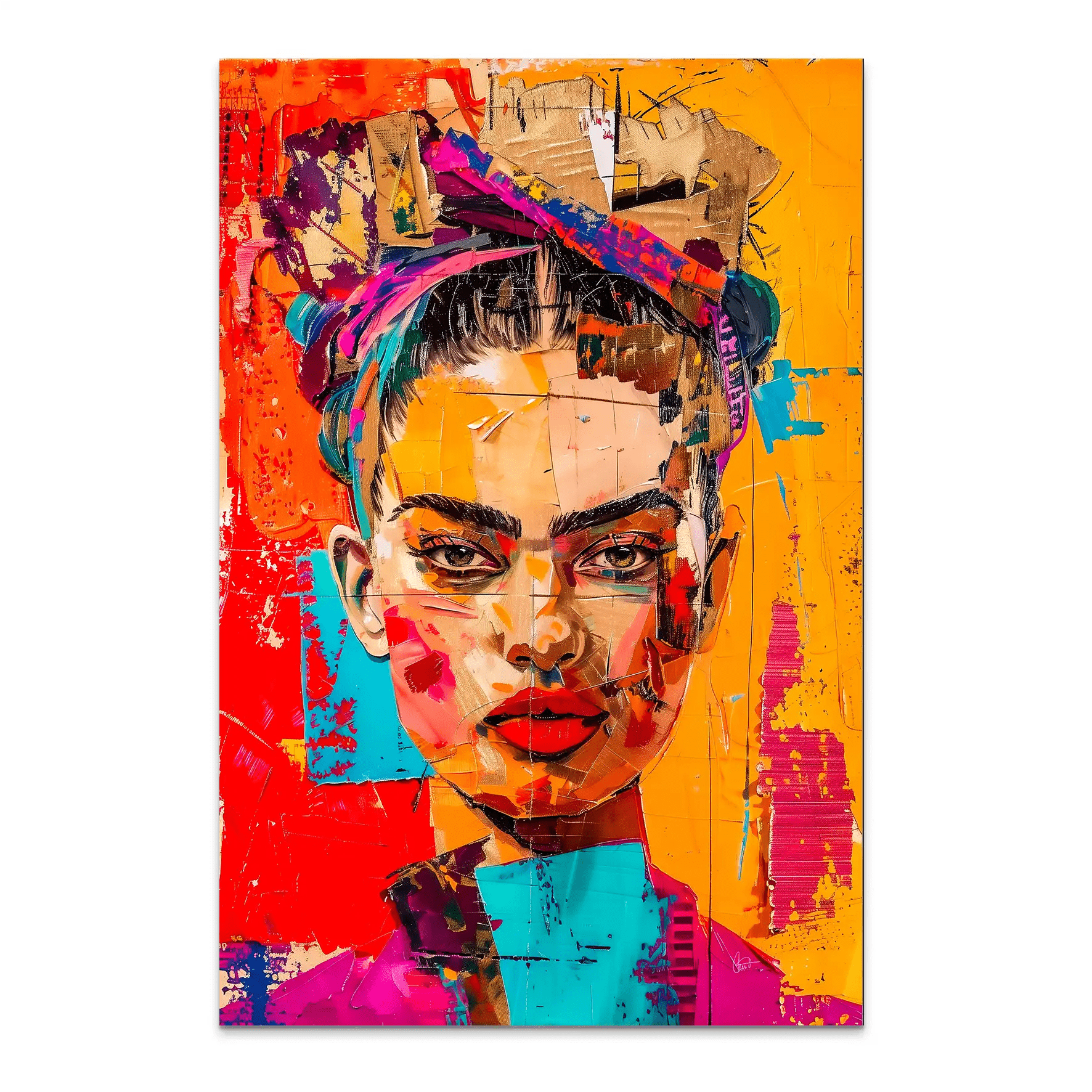 Frida Street Art Style AluDibond Bild INGALERIE