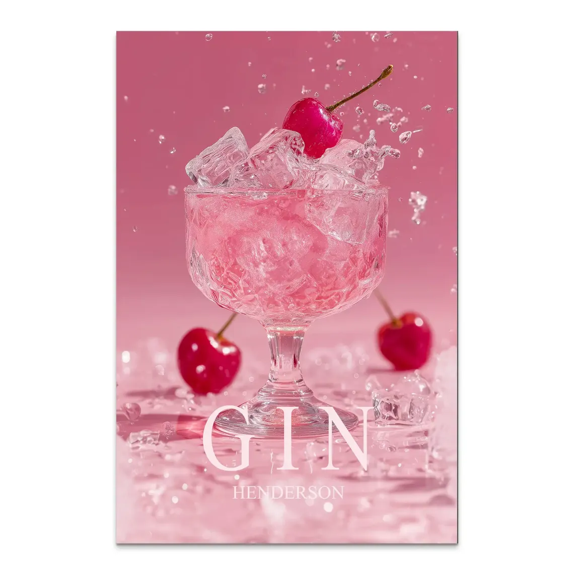 Gin Rosé Alu Dibond Bild
