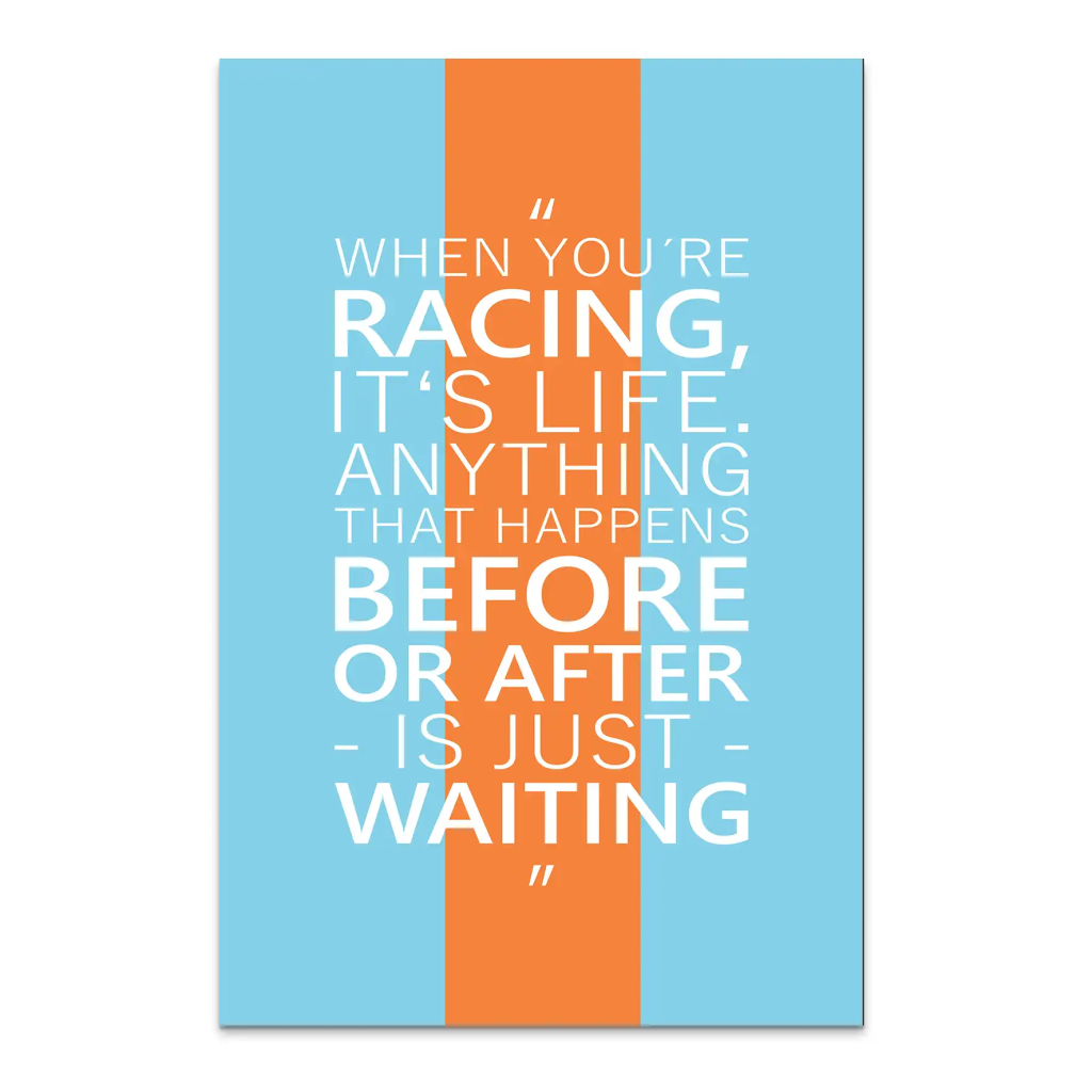 Racing Is Life AluDibond Bild INGALERIE