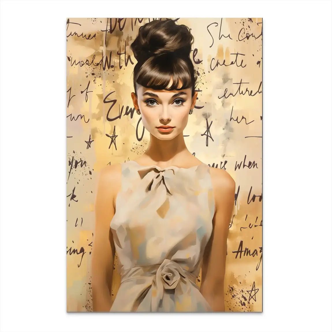 Audrey Hepburn Modern Art AluDibond Bild INGALERIE