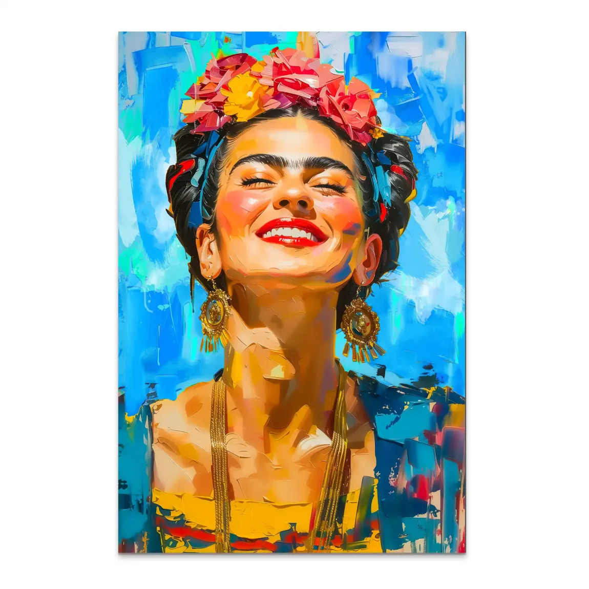 Frida buntes Leben Alu Dibond Wandbild