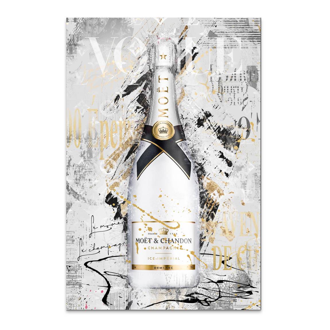 Champagner Prestige Alu Dibond Wandbild