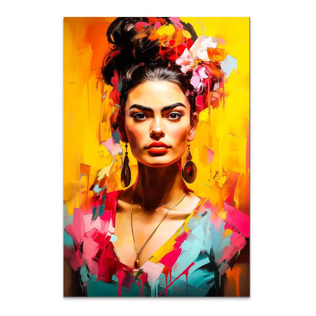 Frida Beauty Flower AluDibond Bild INGALERIE