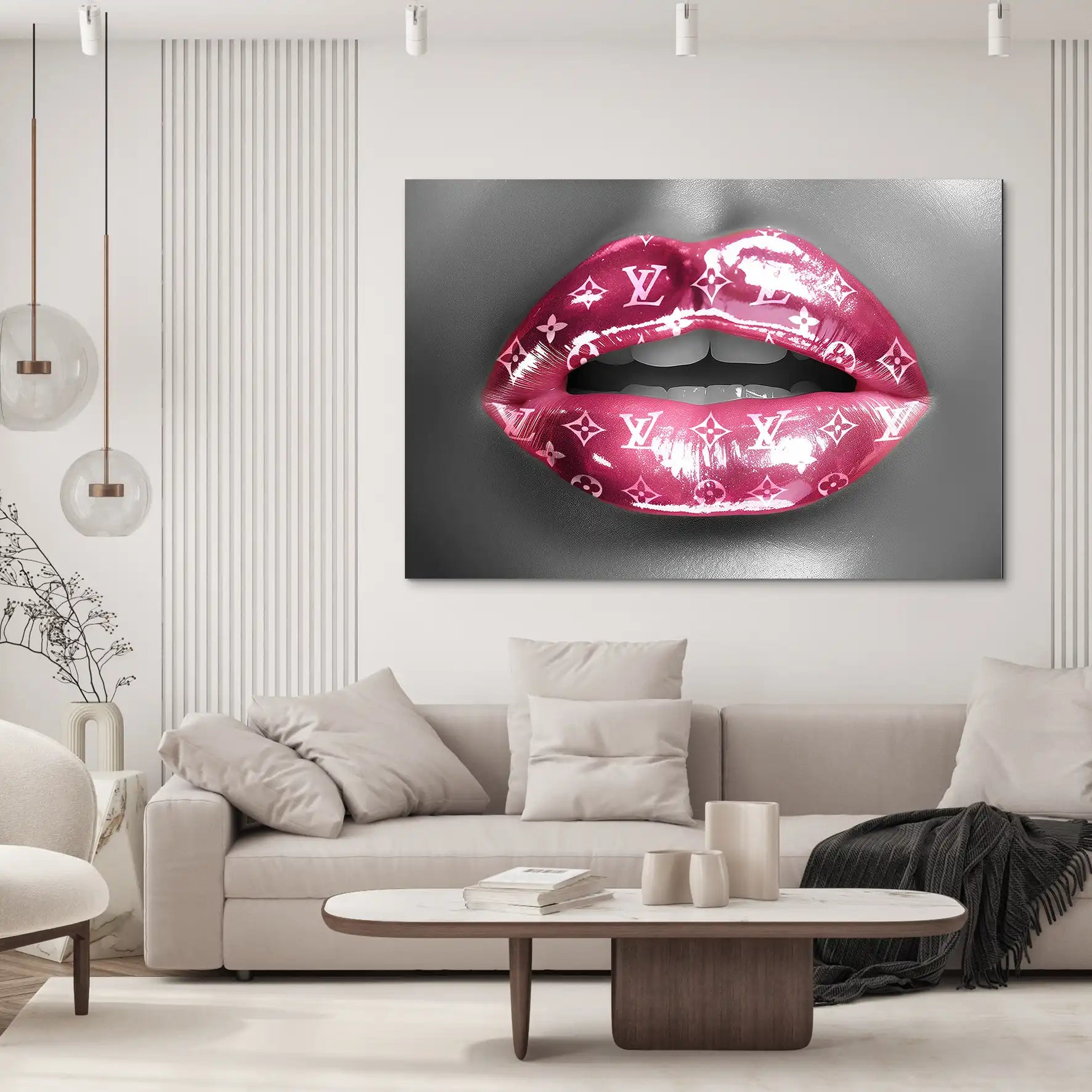 Pink Louis Lips AluDibond Bild INGALERIE