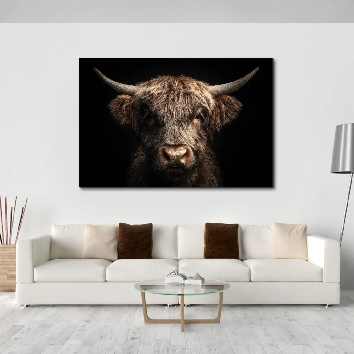 Edles Hochlandrind AluDibond Wandbild