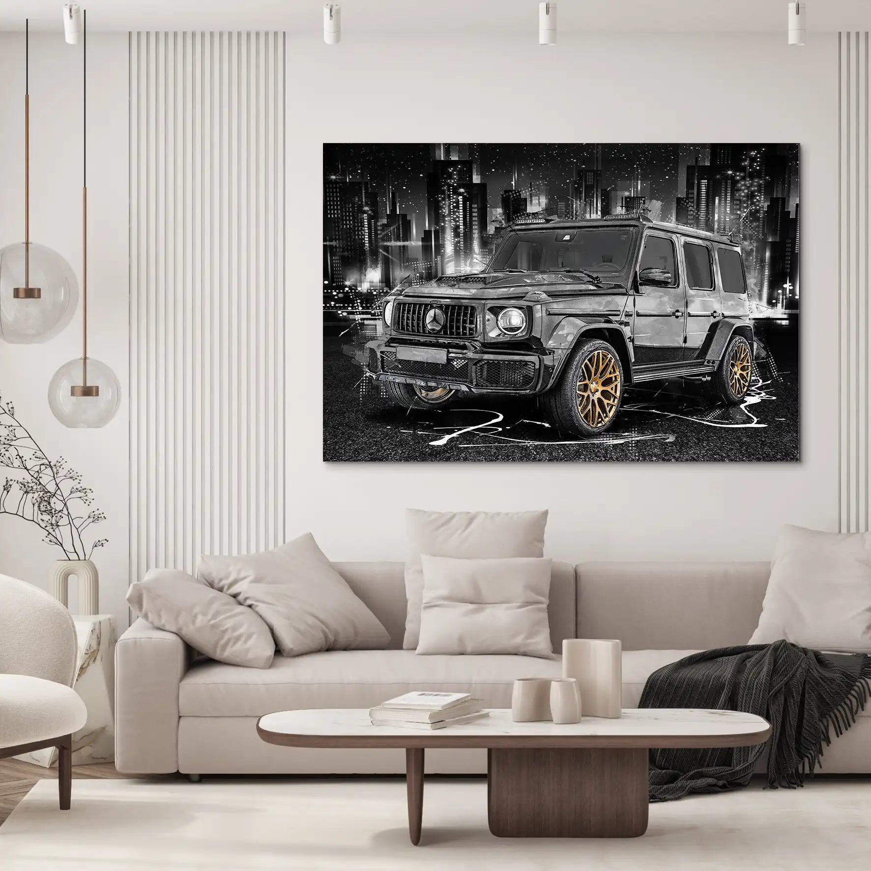 Mercedes G63 Abstrakt Style AluDibond Bild INGALERIE