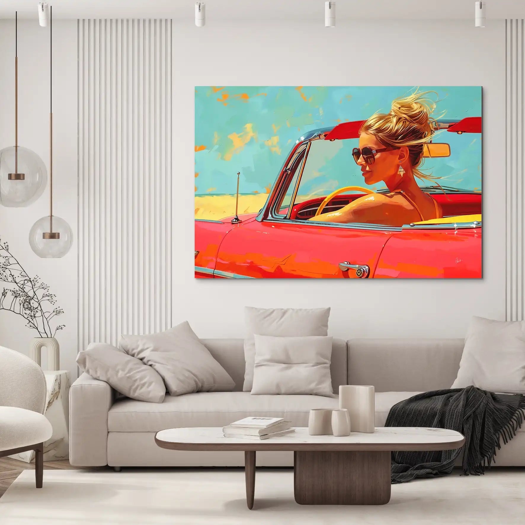 Roadtrip Pop Art AluDibond Bild INGALERIE