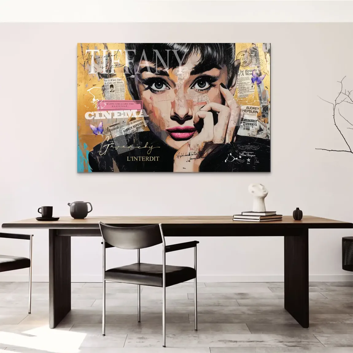 Audrey Pop Art AluDibond Bild