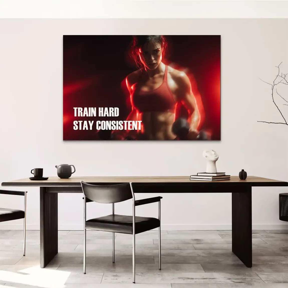 Fitness Motivation AluDibond Bild