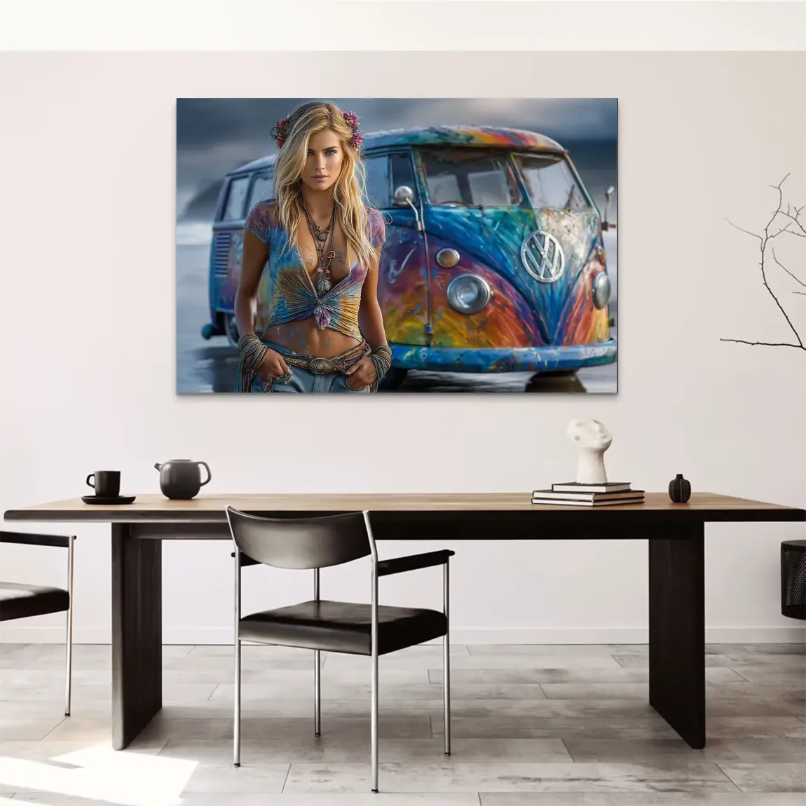 VW Bulli Beauty AluDibond Bild