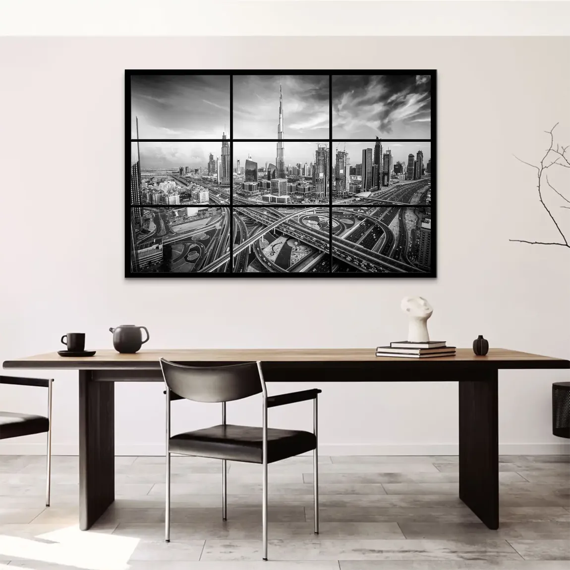 Skyline Noir Dubai AluDibond Bild