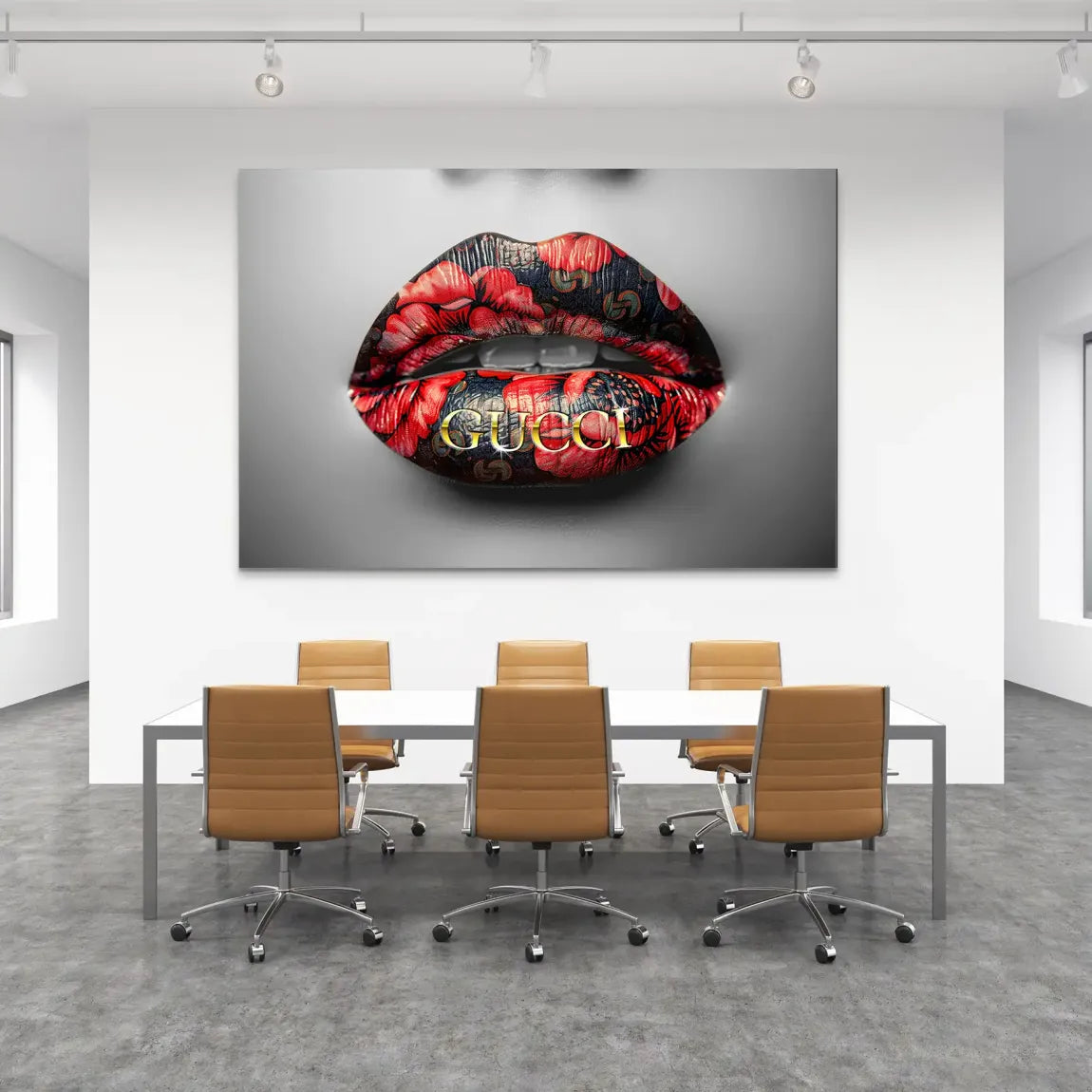 Gucci Lips Nr.2 AluDibond Bild INGALERIE