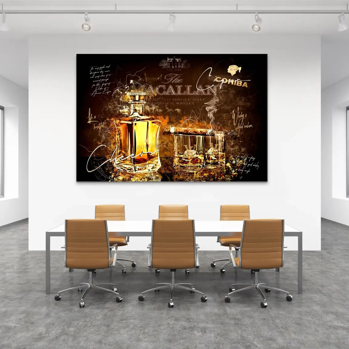 Whisky Lounge Art Alu Dibond Bild INGALERIE