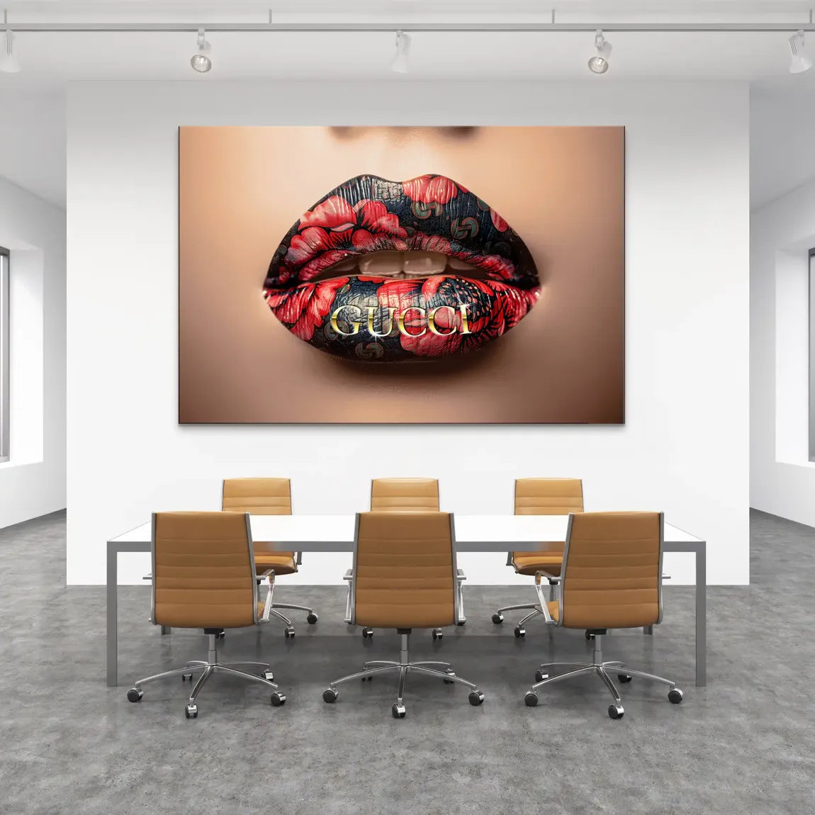 Gucci Lips AluDibond Bild INGALERIE