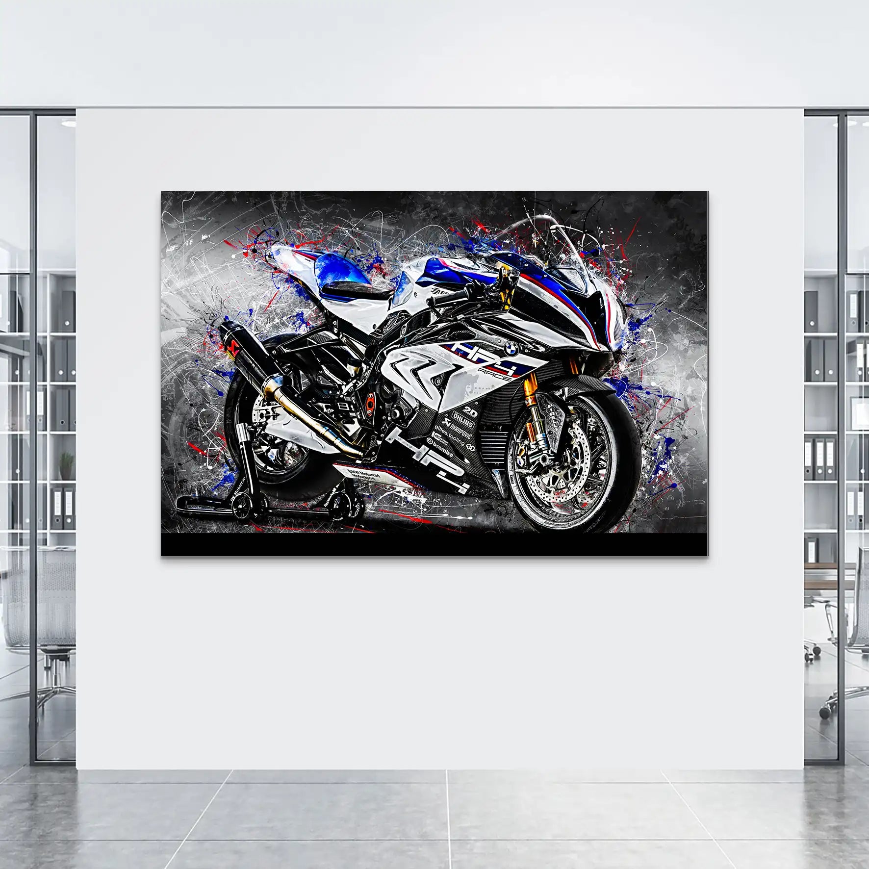 BMW HP4 Race Abstrakt AluDibond Bild INGALERIE