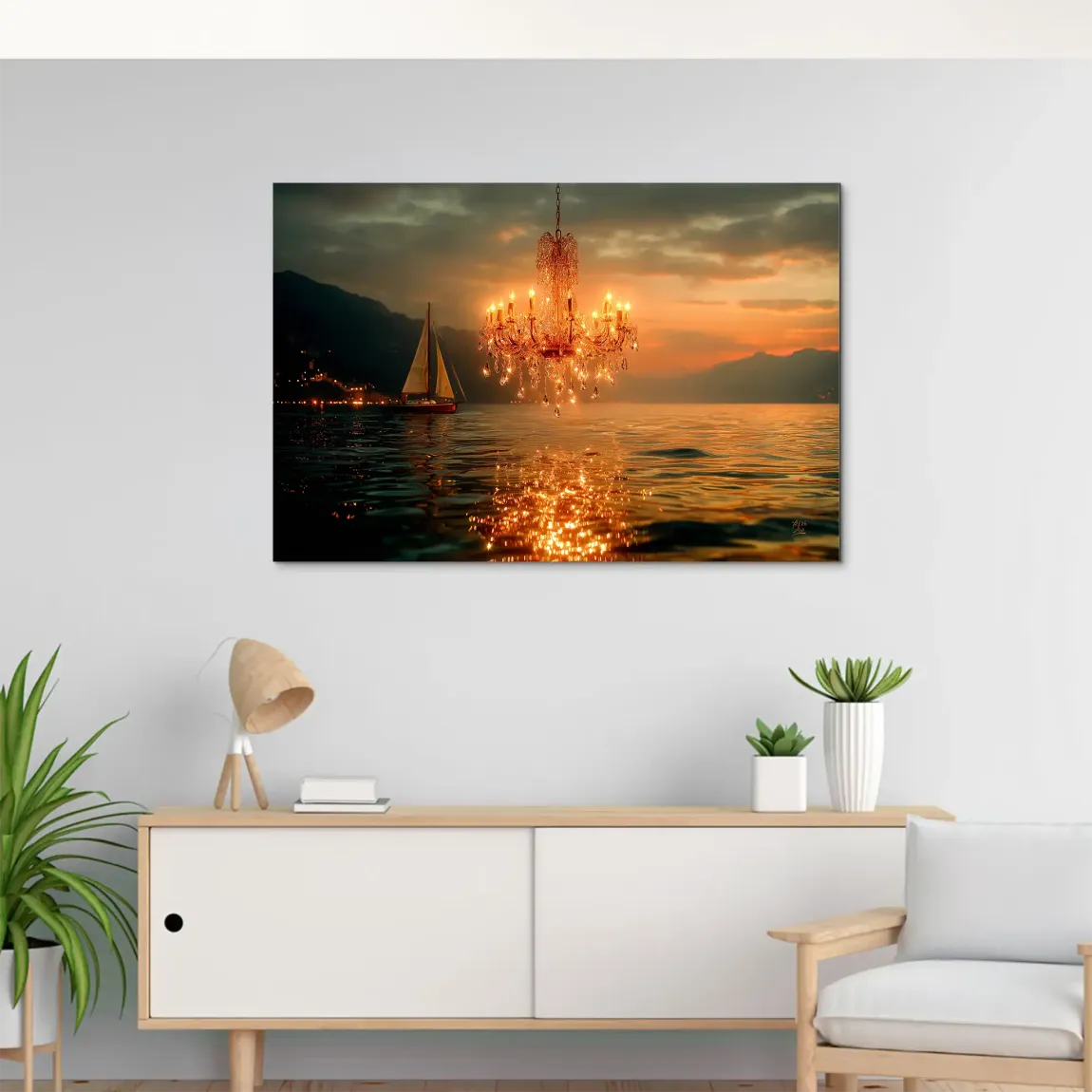 Abendlichter AluDibond Bild