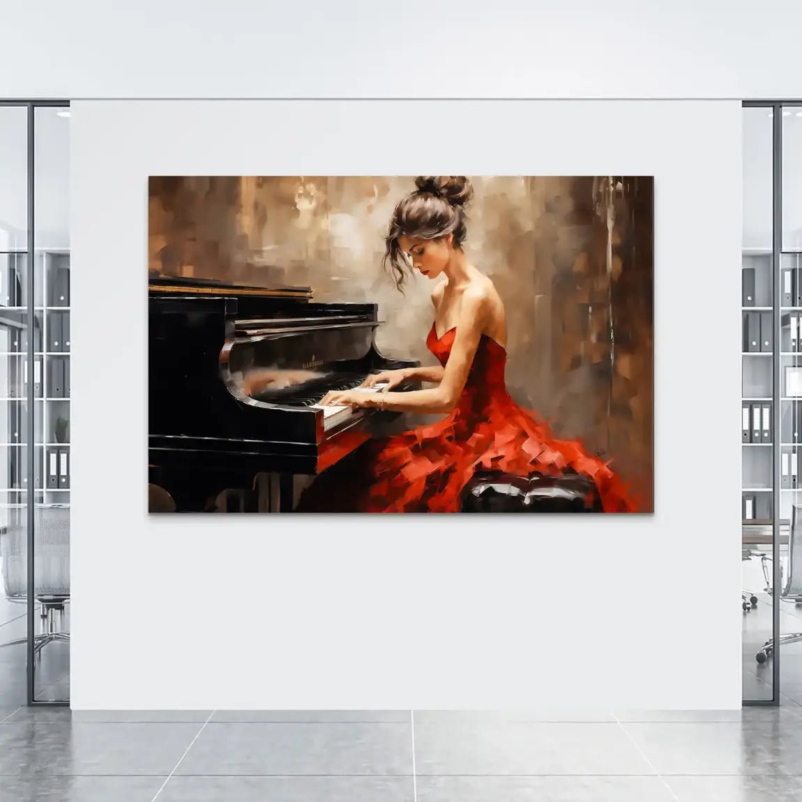 Beautyful Piano Player Alu Dibond Bild INGALERIE