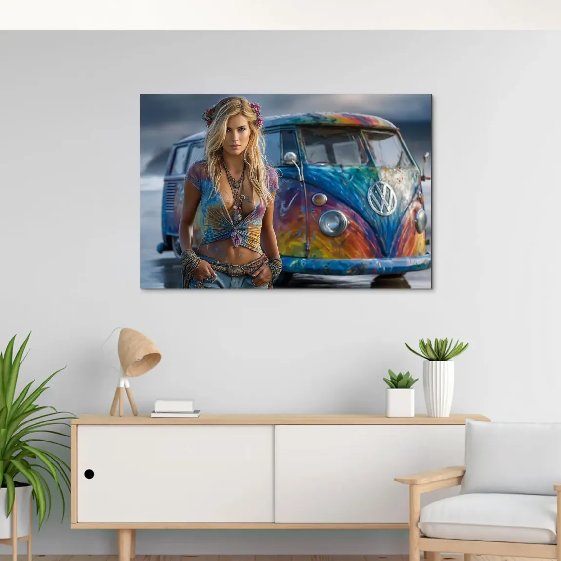 VW Bulli Beauty AluDibond Bild