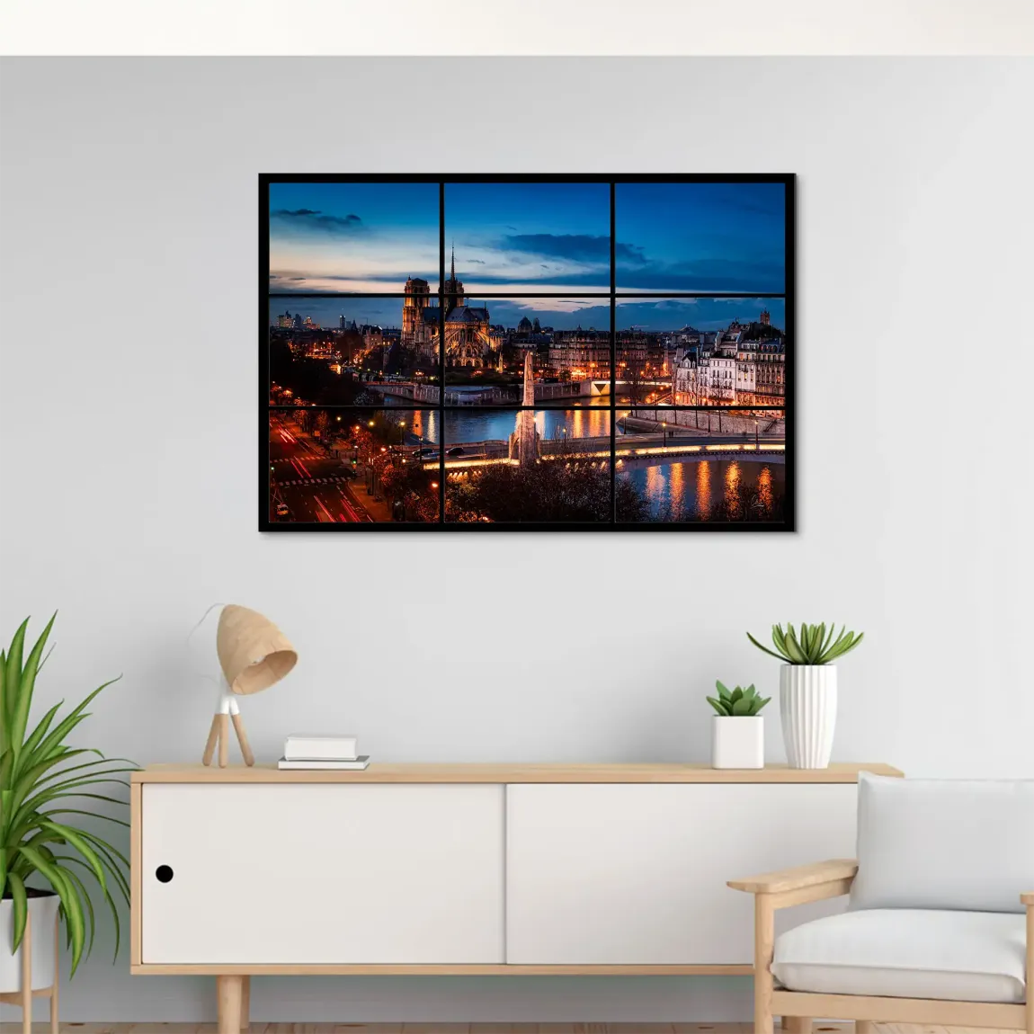 Twilight over Paris Alu Dibond Bild