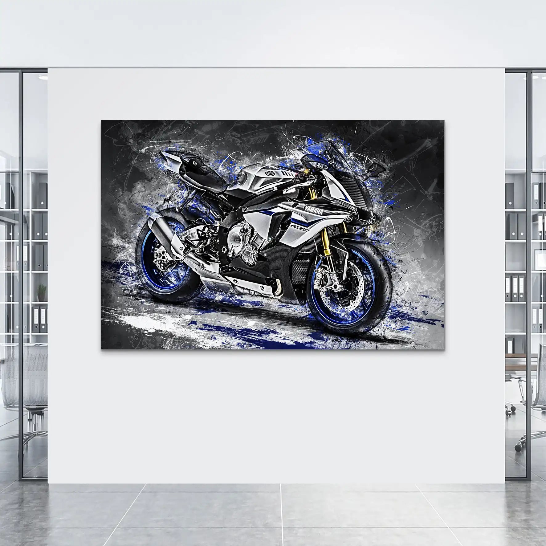 Yamaha R1M Abstrakt AluDibond Bild INGALERIE