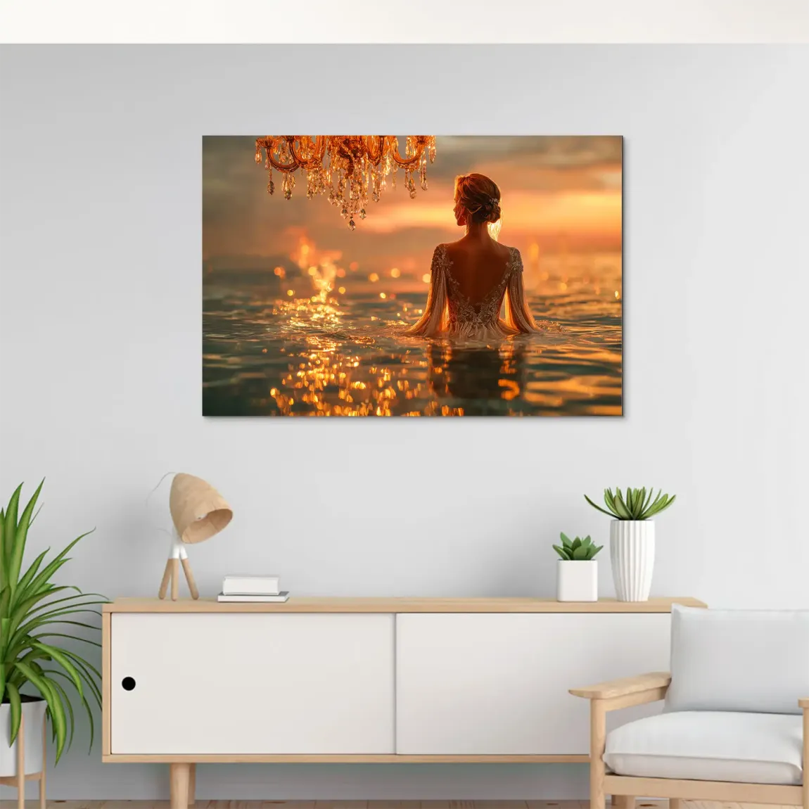 Golden Lights AluDibond Bild