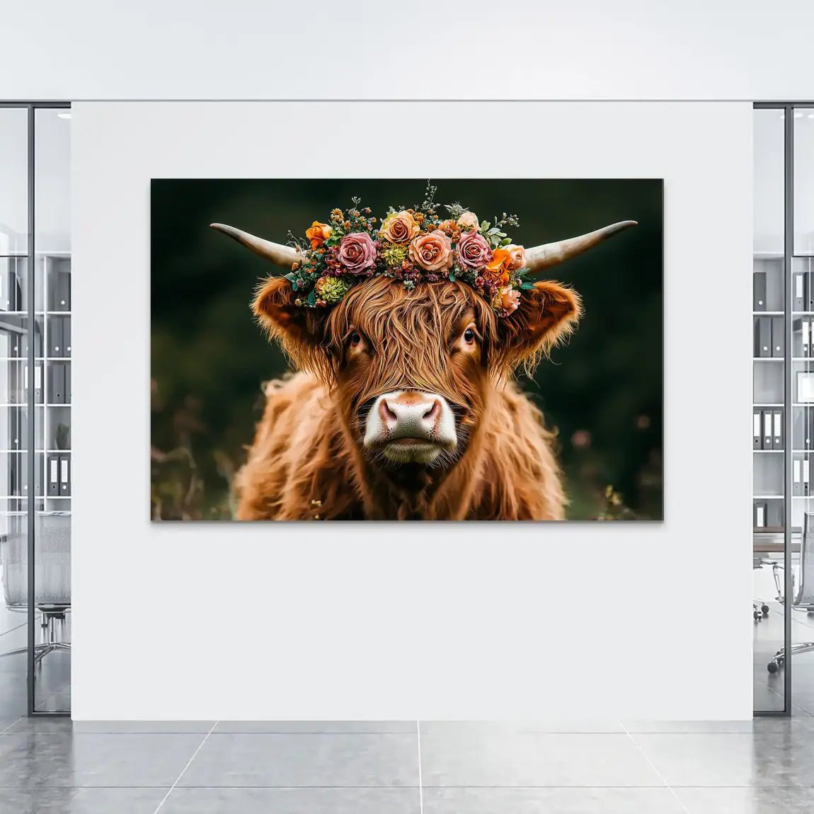 Highland Cow AluDibond Bild INGALERIE