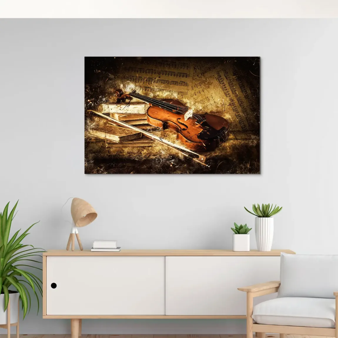 Golden Strings Melodie AluDibond Bild