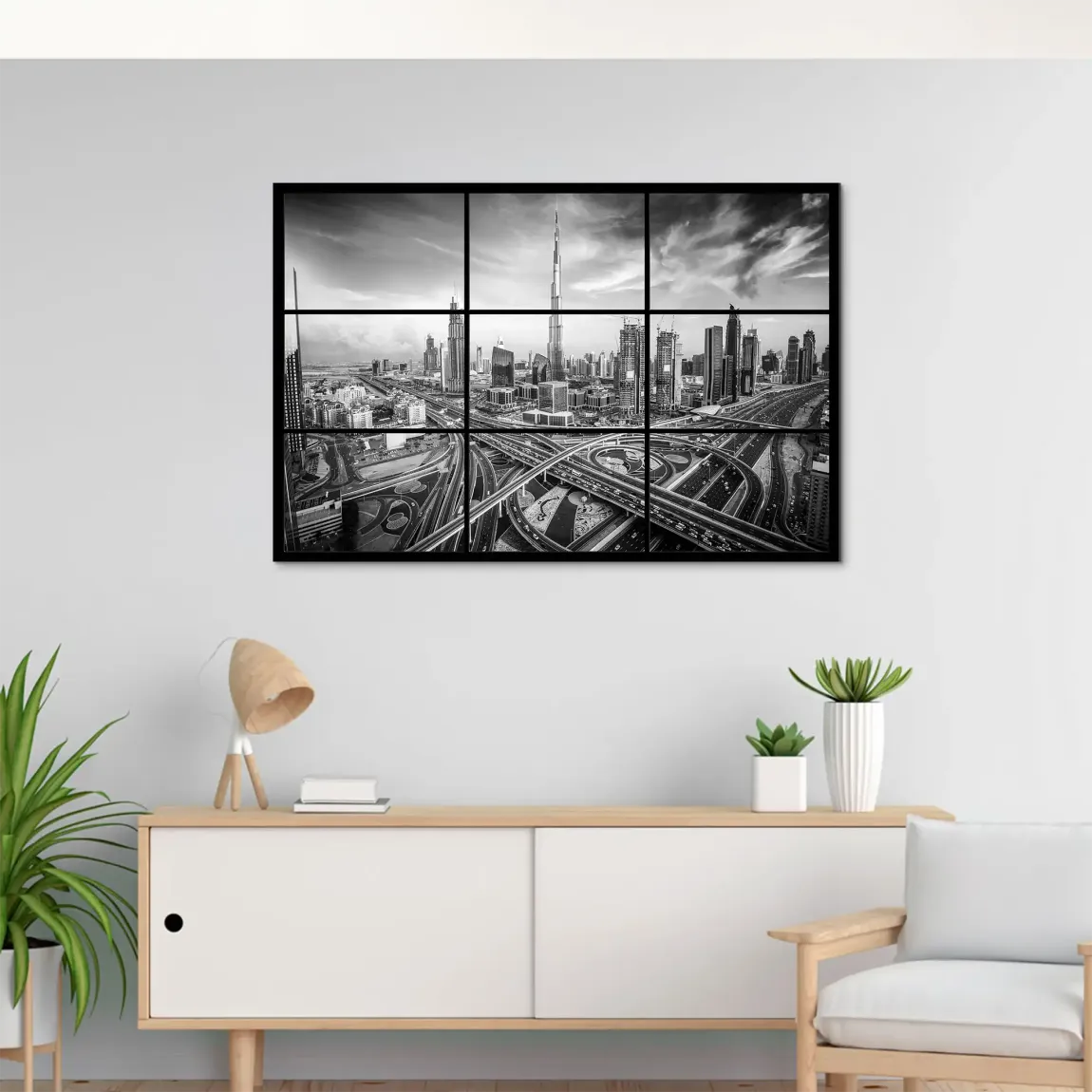 Skyline Noir Dubai AluDibond Bild