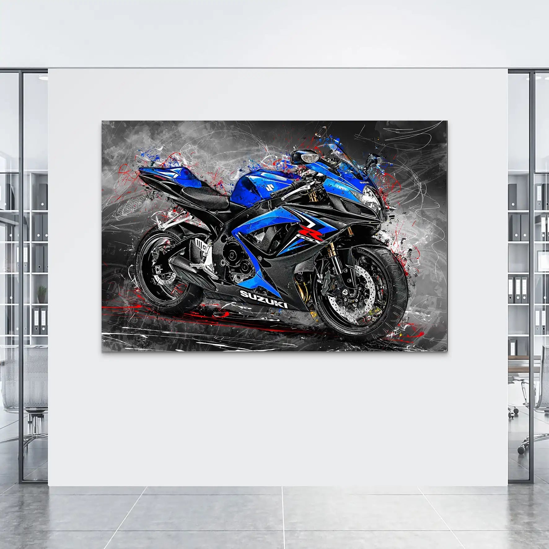 Suzuki GSXR 600 Abstrakt AluDibond Bild INGALERIE