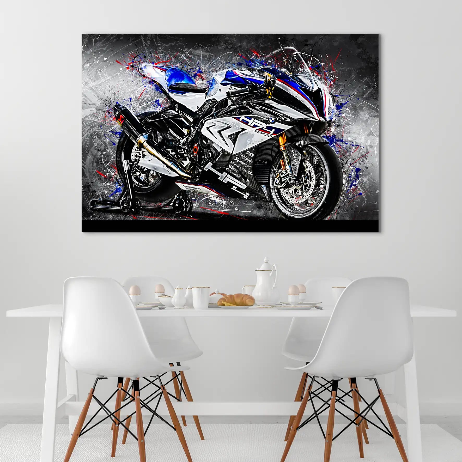 BMW HP4 Race Abstrakt AluDibond Bild INGALERIE