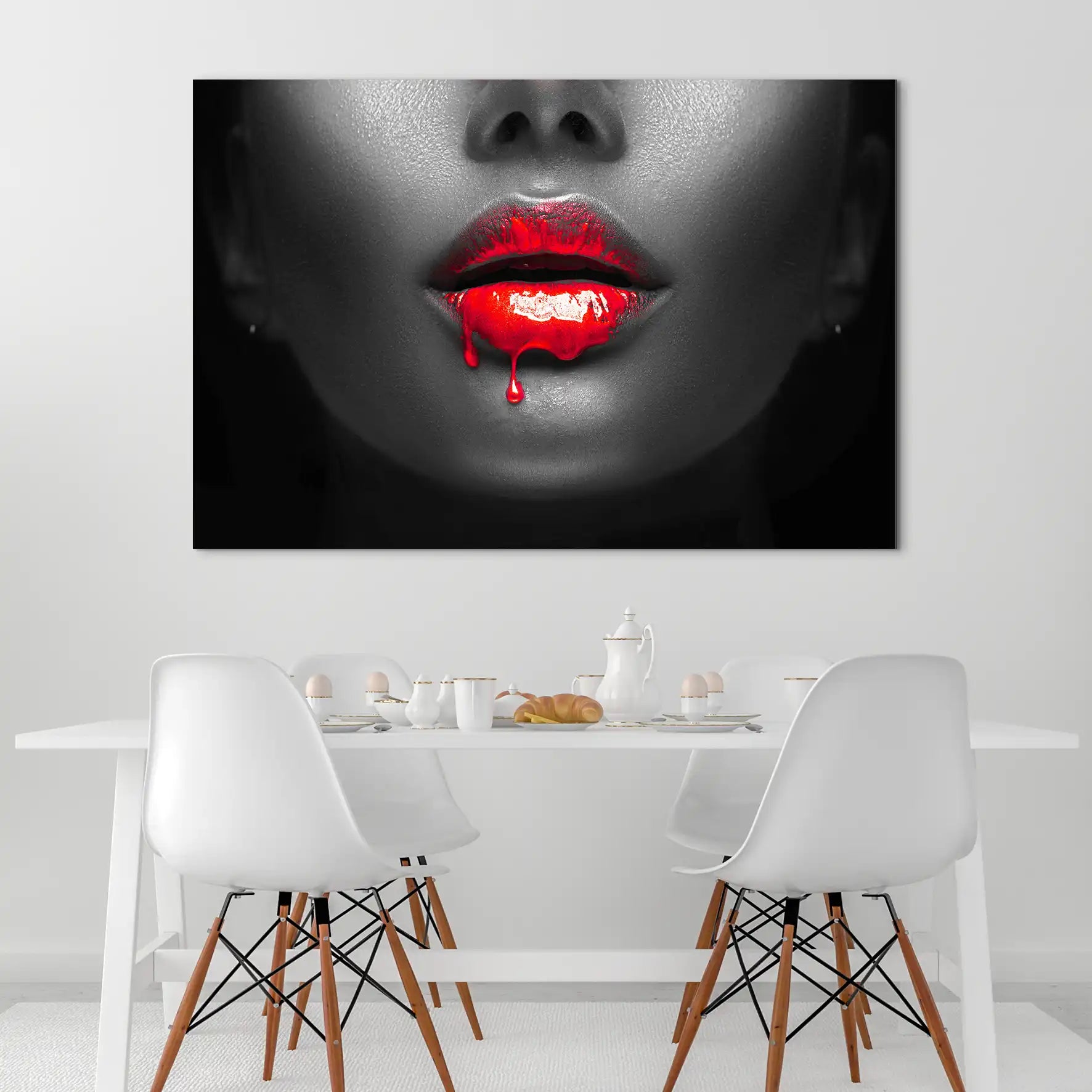 Red Lips AluDibond Bild INGALERIE