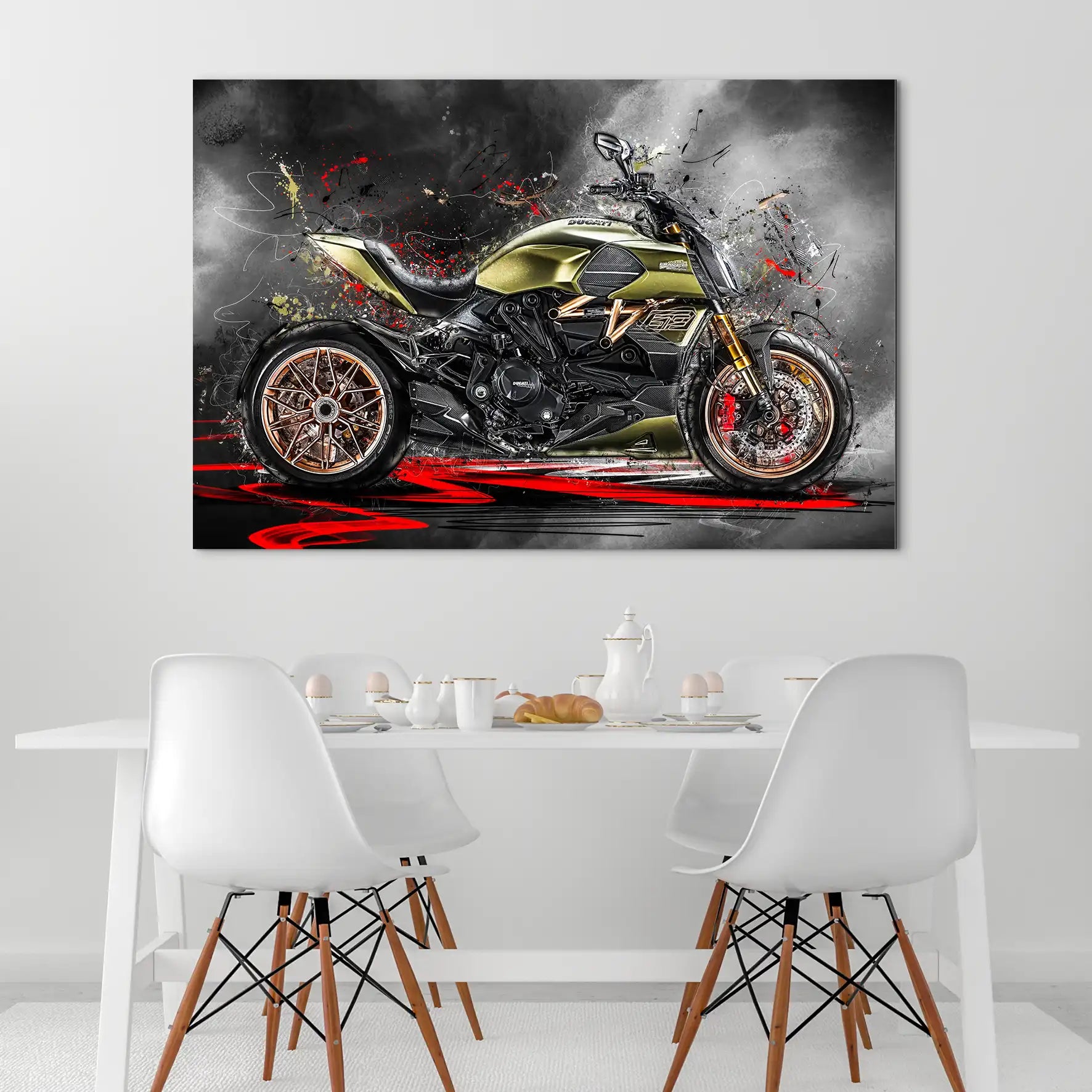 Ducati Diavel Lambo AluDibond Bild INGALERIE